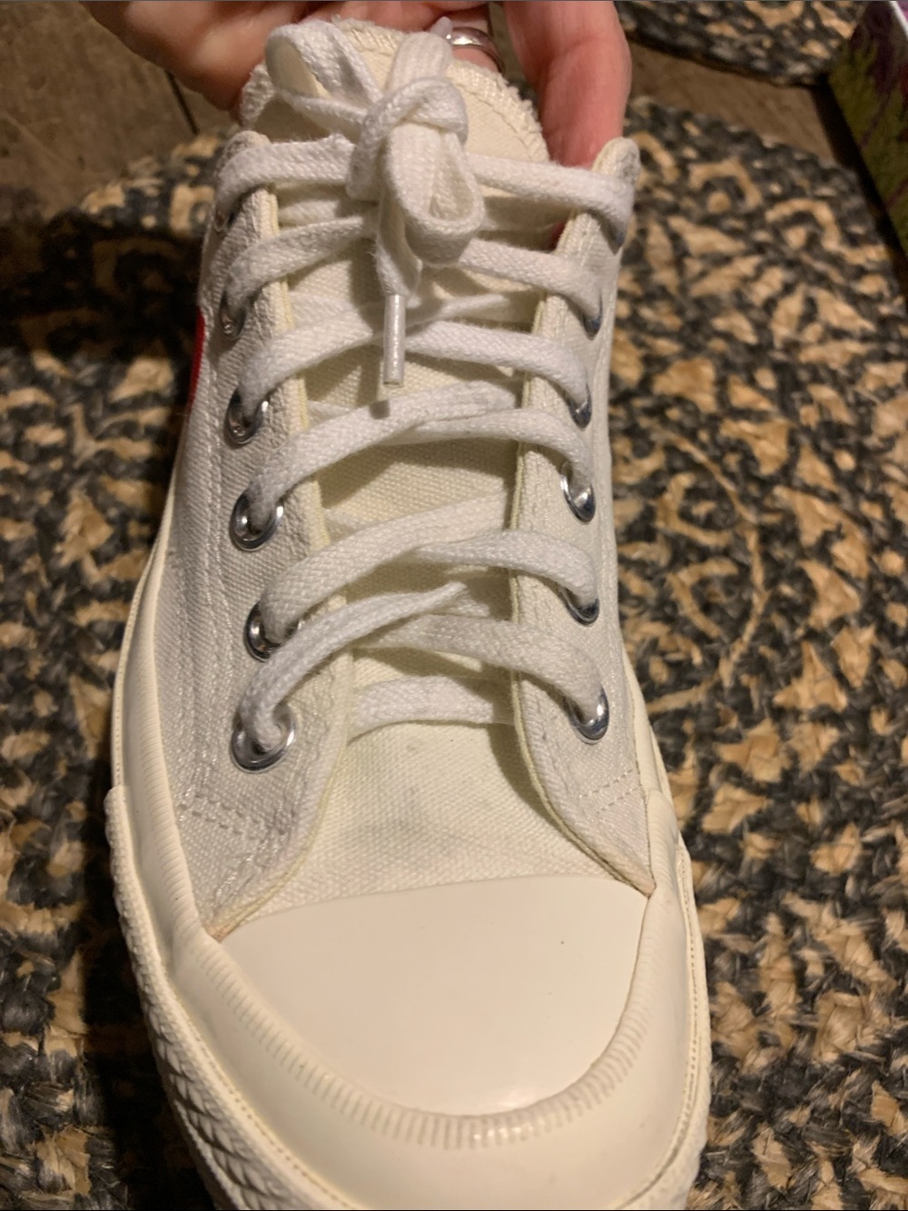 Comme des Garcons PLAY x Converse Canvas Sneakers w Heart men’s Sz 5 / womens 7 - Picture 16 of 16